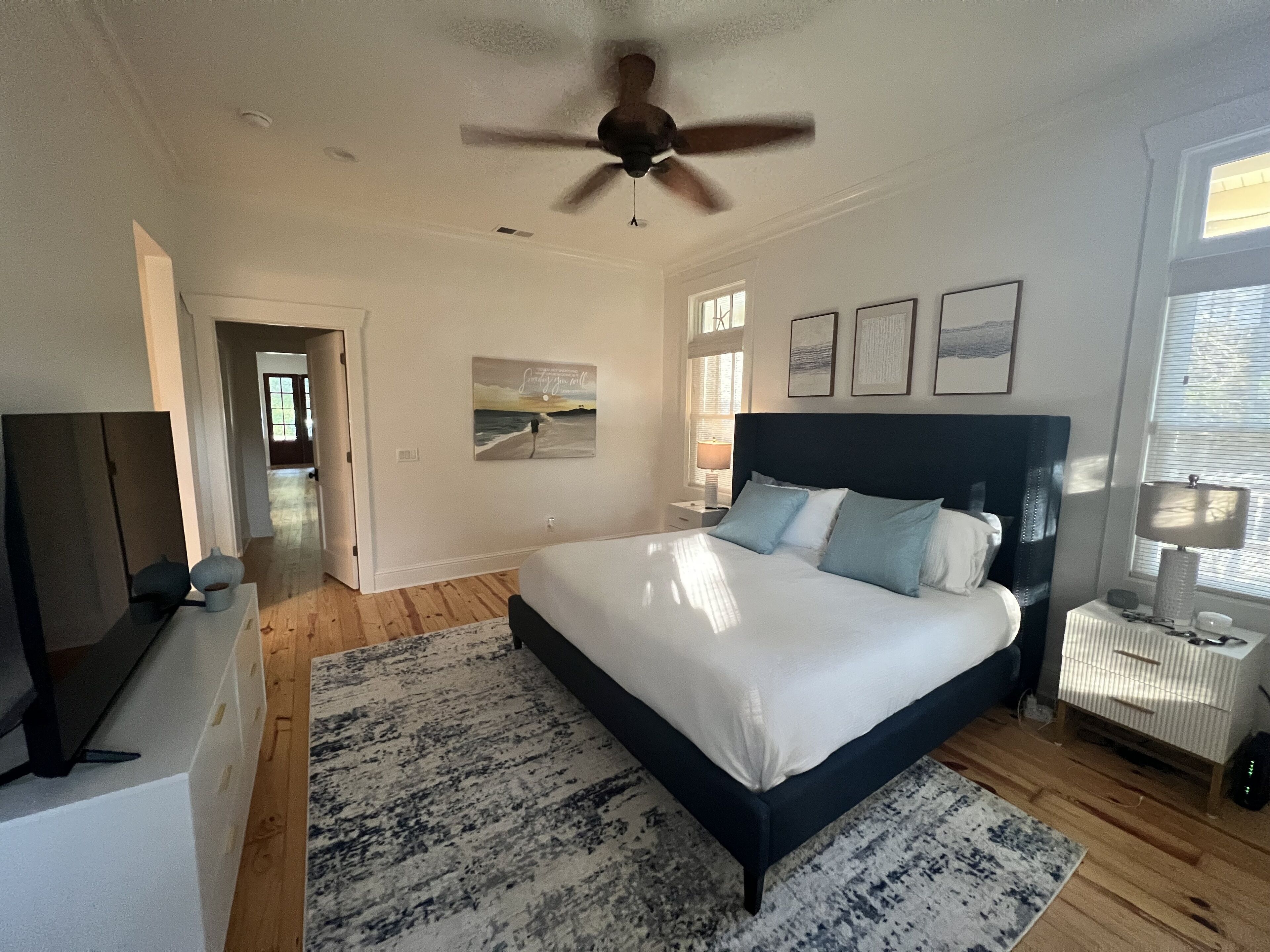 3 bedrooms, iron/ironing board, travel cot, WiFi