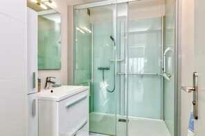 Shower, hair dryer