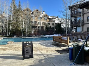 Outdoor pool, a heated pool