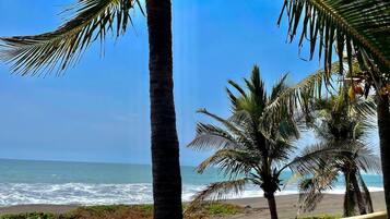 Sun-loungers, beach towels