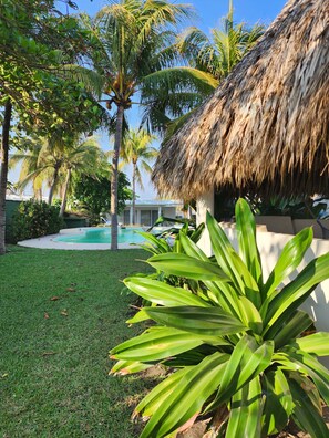 Property grounds - Ocean access waterfront home with TIKI Ranch and Pool. Pet friendly! (Taxisco)