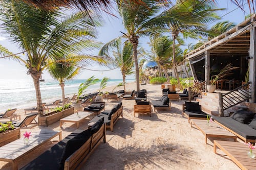 Private beach, white sand, beach bar