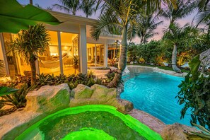 A heated pool