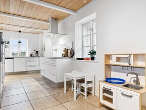 Fridge, oven, dishwasher, highchair