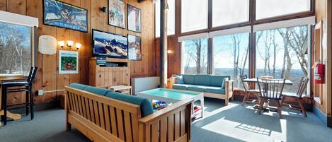 Smart TV, video games, table tennis, books