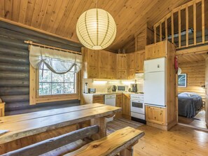 Fridge, microwave, dishwasher, highchair