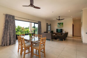 Interior - Aran Apartments - Enfys: Modern, spacious apartment at Au Cap. (Au Cap)