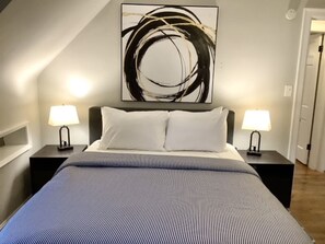 2 bedrooms, iron/ironing board, travel crib, WiFi