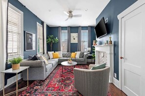 TV, offices - Cannon Collective | 5BR Historic Home Downtown! (Charleston)