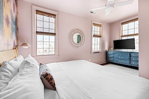 3 bedrooms, iron/ironing board, travel cot, WiFi