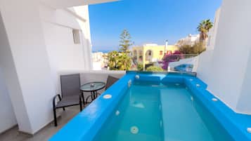 Appartamento Romantico, 1 letto king, non fumatori, vista oceano | Terrazza/patio