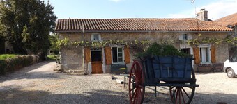 Rustic rural cottage with gravel garden and extensive grounds