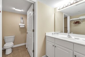 Hair dryer, towels
