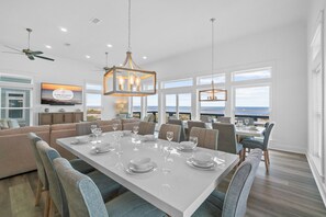 Dining - Idyll Tides: Stunning 6 BR - Pet Friendly, Priv. Pool, Beachfront, Sleeps 24! (Indian Pass)