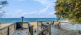Lake Michigan Sunset Views from updated Macatawa home w/private beach access 