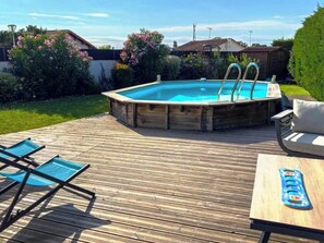 Piscine extérieure, piscine chauffée