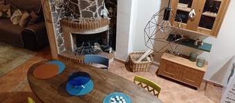 Mountain cabin at the foot of the big mountain in the village of Viggiano