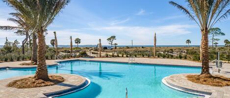 Outdoor pool, a heated pool