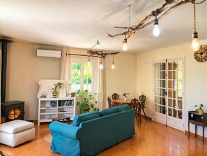TV, fireplace, books - La Graine de Vie - LE Thoronet (LE THORONET)