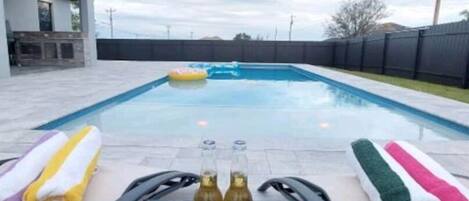 Outdoor pool, a heated pool