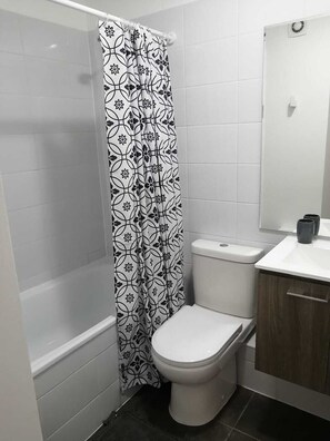 SĂšche-cheveux, serviettes fournies, savon, papier toilette