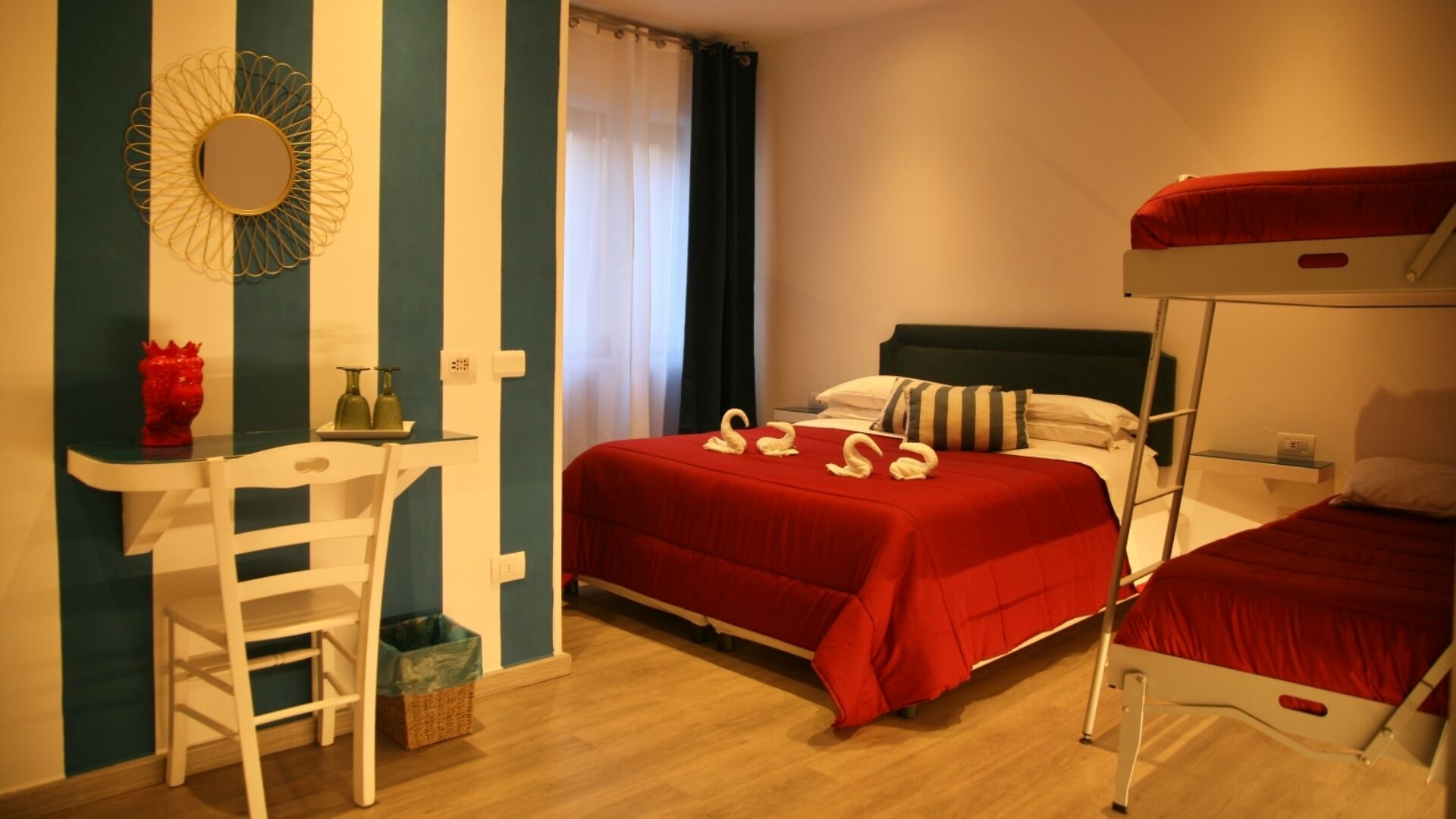 Family Room | Hypo-allergenic bedding, down comforters, memory foam beds, minibar
