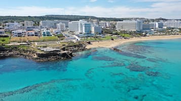 在海滩