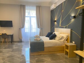 Rom – deluxe | 1 soverom, italienske Frette-laken og sengetøy av topp kvalitet