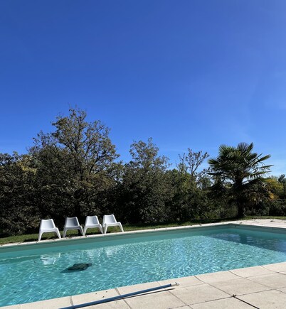 Dordogne, Maison Avec Grande Piscine, 5 Chambres, 11 Couchages + 2 Lits Bébé