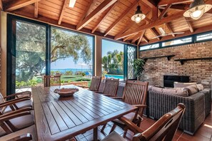 Dining - Barbati Beachfront Pool Villa (Barbati)