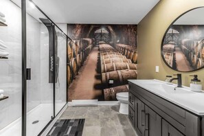 Douche, serviettes fournies