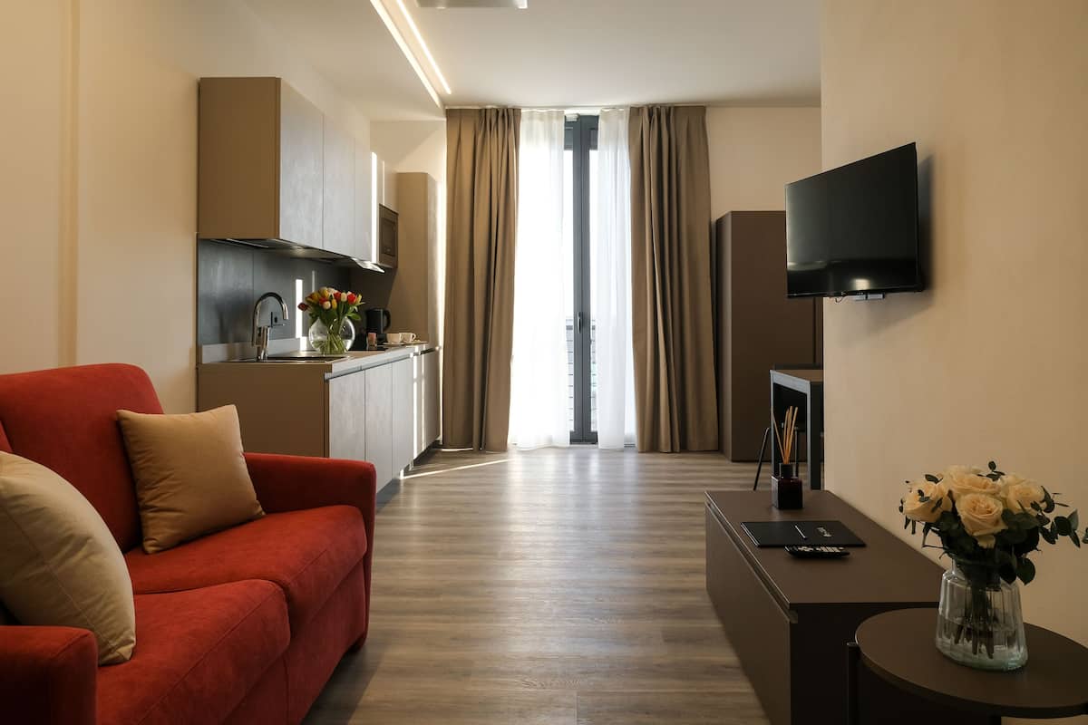 Family Quadruple Room | Premium bedding, down duvets, memory-foam beds, laptop workspace