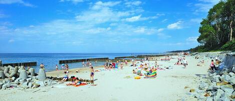 Vlak bij het strand