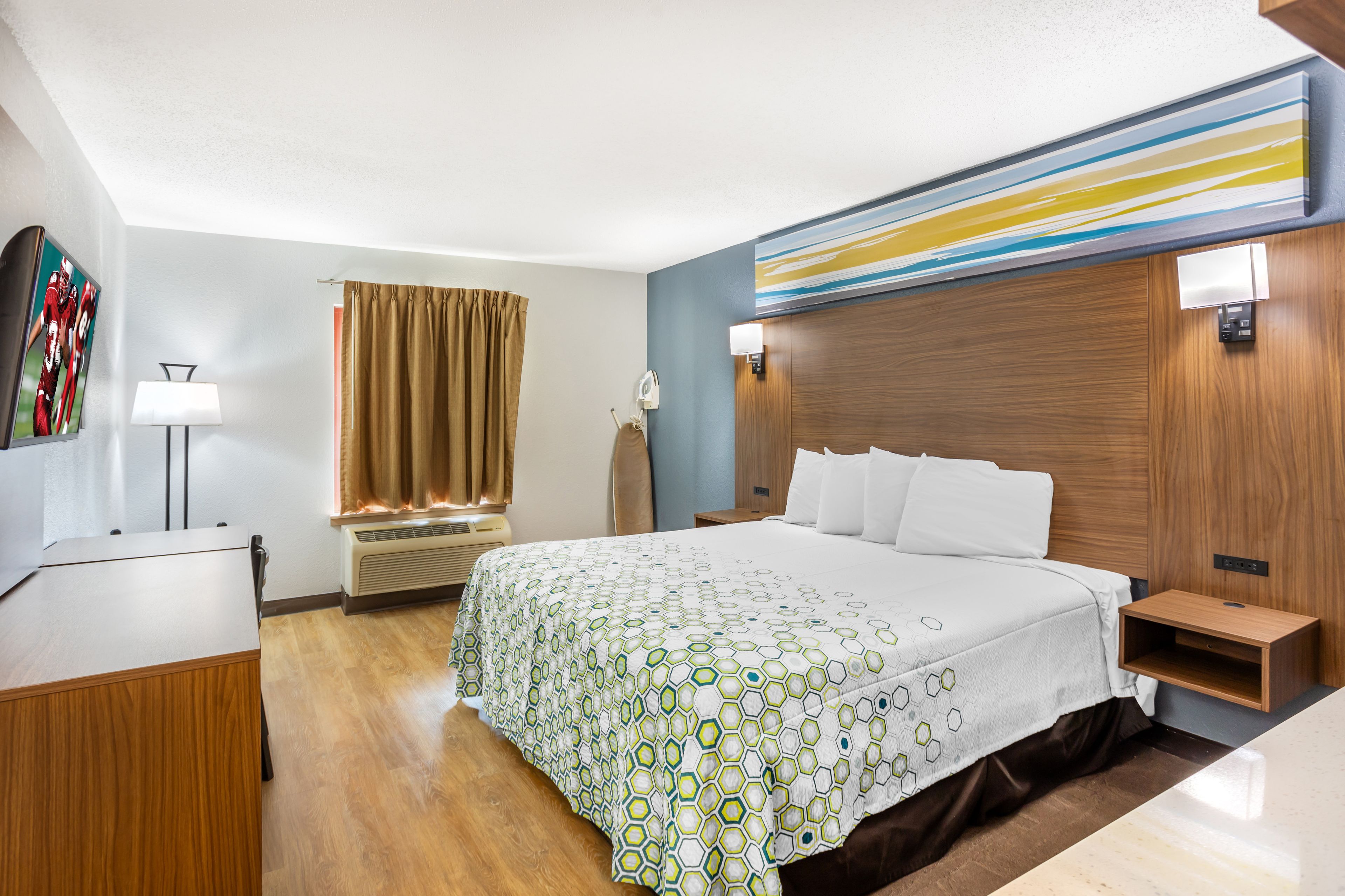 In-room safe, desk, laptop workspace, blackout drapes