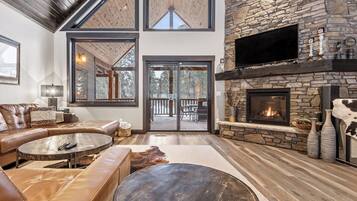 Télévision, cheminée