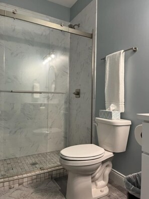 Ducha, secador de pelo, toallas