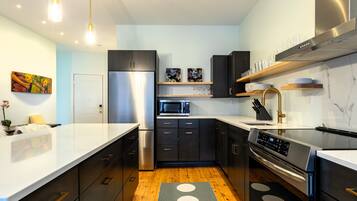 Microwave, oven, stovetop, dishwasher