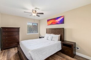 4 bedrooms, desk, iron/ironing board, free WiFi