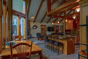 TV connectée, cheminée, jeux vidéo, lecteur de DVD