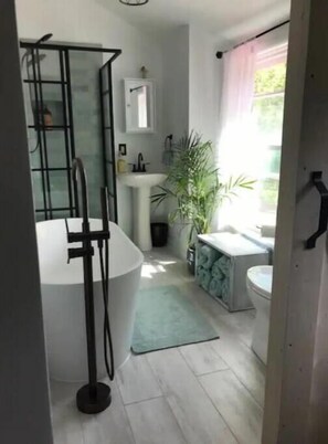 Towels, soap, shampoo, toilet paper - Peaceful Waterfall House -- 
2 bedroom hidden treasure  (Berkeley Springs)