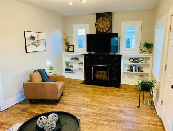 Living area - Modern Bungalow at Riverfront Stadium (Wichita)