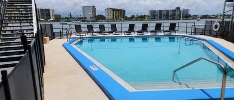 Outdoor pool, a heated pool