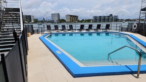 Outdoor pool, a heated pool - NEW Listing! 1 bedroom/1 bath Apartment! Only a 5 min walk beach! Great views! (Clearwater)