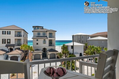 Few steps across from beach, Gulf views, Saltwater pool