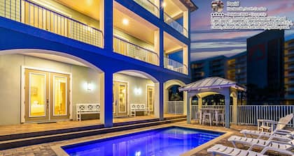 Few steps across from beach, Gulf views, Saltwater pool