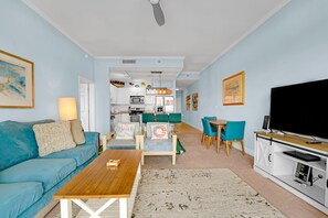 Smart TV, DVD player, books