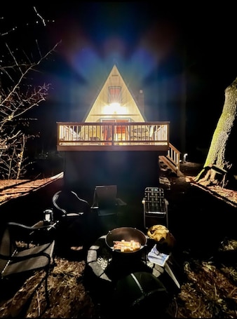 Property grounds. Cozy Adirondack Cabin Near Lake George w/ Wood Burning Stove & Lake Access