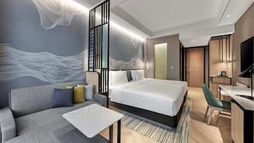 In-room safe, desk, laptop workspace, iron/ironing board