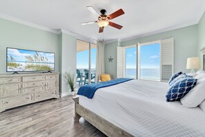 2 bedrooms, iron/ironing board, free WiFi, bed sheets - Indigo 703E | Beachfront | Heated Pool, Tennis & More! | My Beach Getaways (Pensacola)