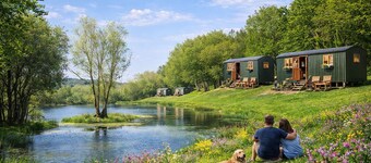 Glamping Shepherds Hut in Holt Hollow, Rural North Norfolk, Dog Friendly